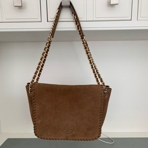 TORY BURCH ⚡️Marion Suede shoulder or crossbody bag ‼️ VGUC ‼️